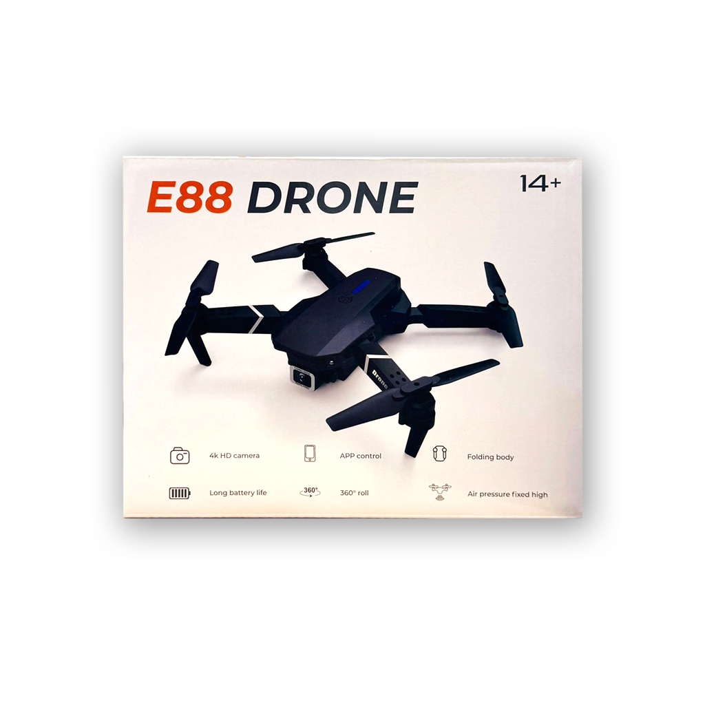 E88 Drone with HD Dual Camera 3 Batteries Headless Mode One Key Landing RC UAV Black