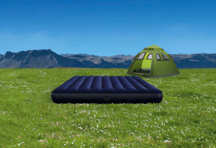 Dura-Beam Standard Fiber Technology Classic Downy Airbed PVC Blue/Black 152x203x25cm