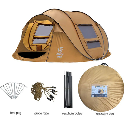 FORCE USA POP-UP TENT FOR OUTDOOR ADVENTURES.