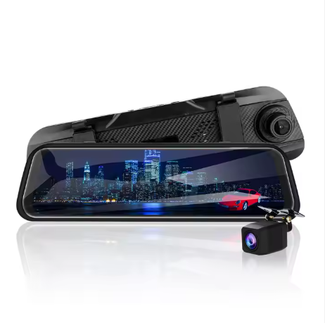 Dash Cam Dual Lens Front Rear Dash Camera 1080P Full Touch Screen Video Streaming Rear View Mirror Loop Recording, Parking Monitor, Night Vision, Waterproof Rear Camera